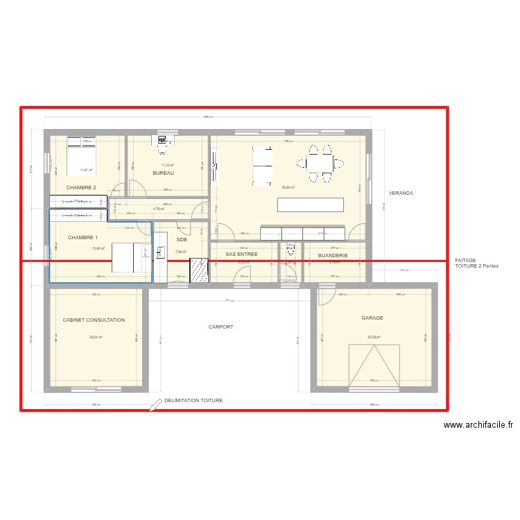 ASVISIO. Plan de 11 pièces et 148 m2