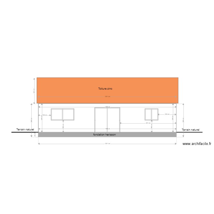 plan terrain naturel. Plan de 0 pièce et 0 m2