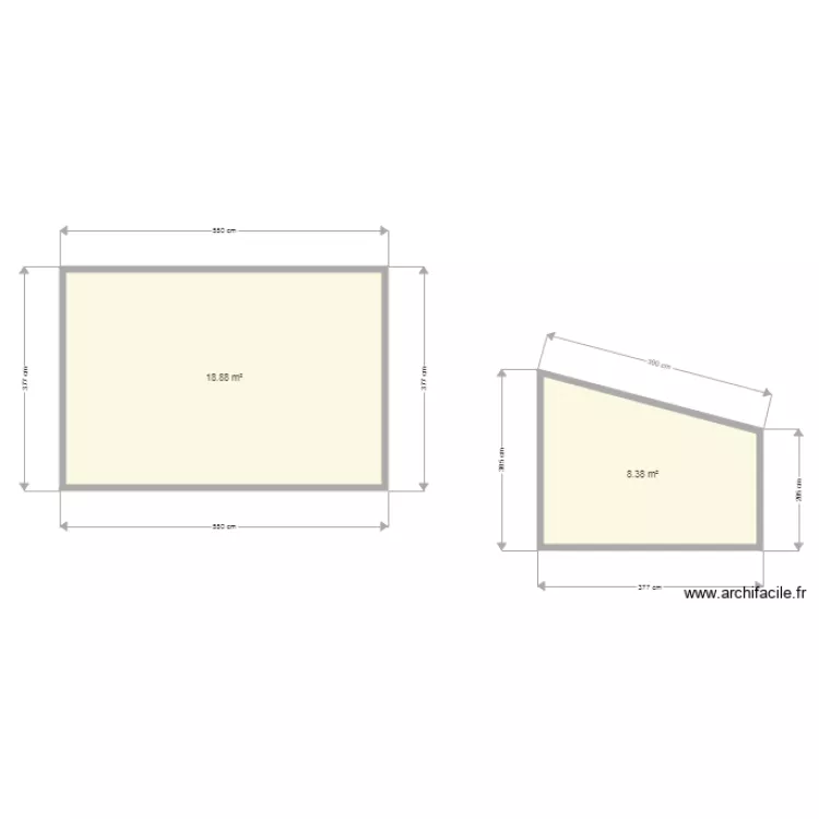 Abri chevaux. Plan de 