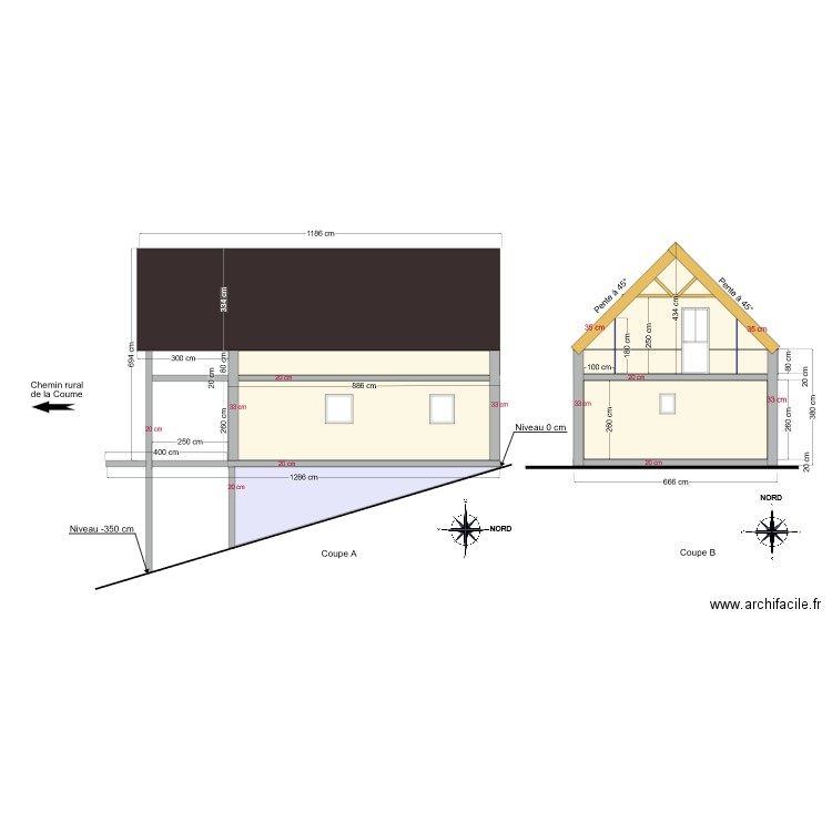 REBOUC coupe. Plan de 0 pièce et 0 m2