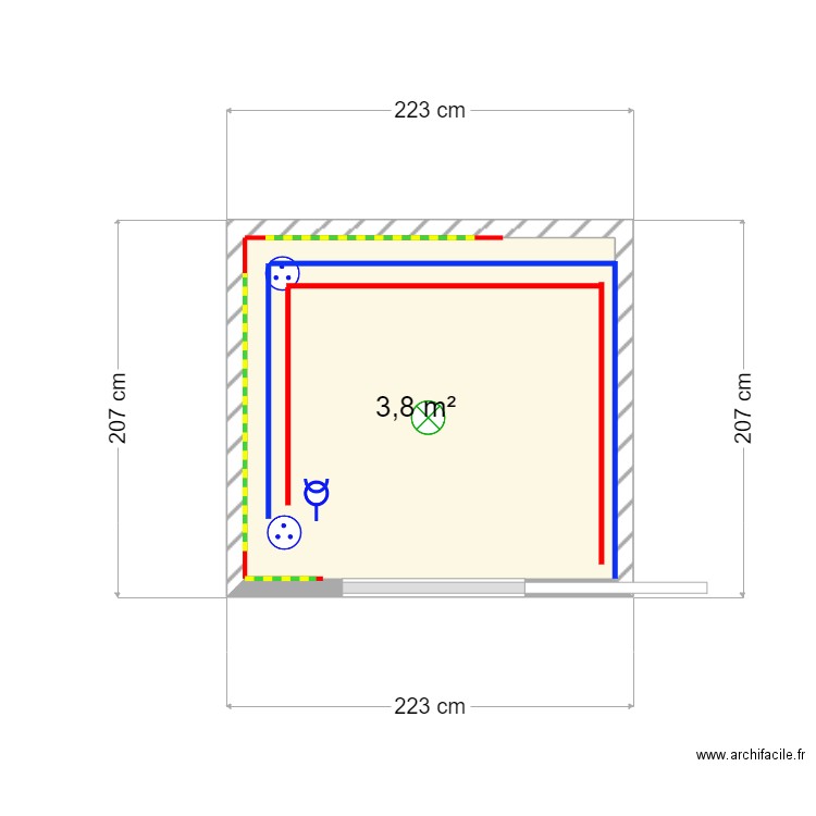 maison Brignole. Plan de 1 pièce et 4 m2