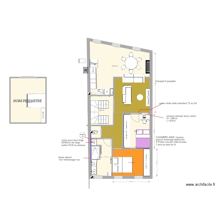 Arthur aubagne T3 v2. Plan de 8 pièces et 91 m2