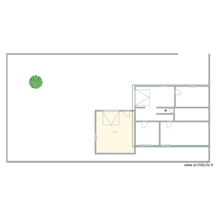 implantation du garage. Plan de 0 pièce et 0 m2