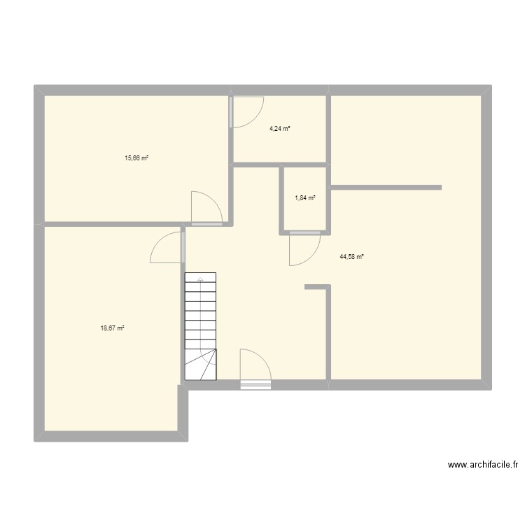 diarabi. Plan de 5 pièces et 85 m2