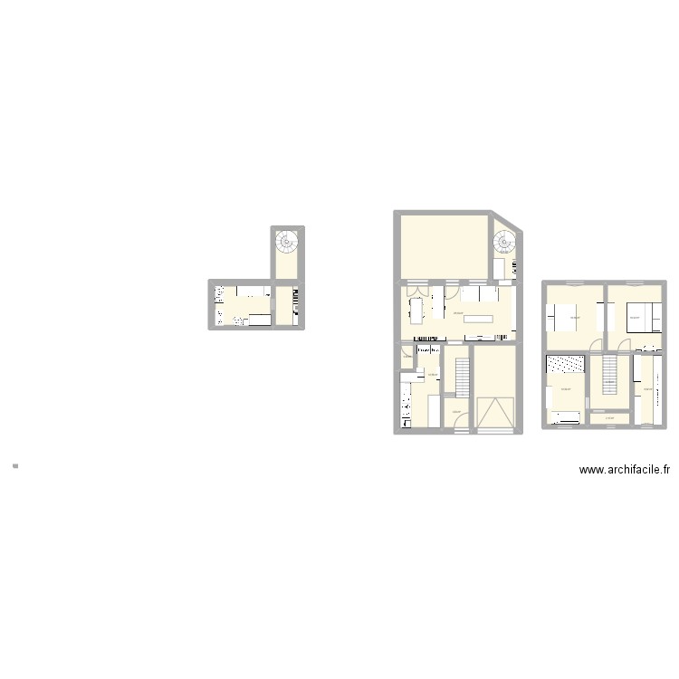 rrthtyikpmo755. Plan de 18 pièces et 204 m2