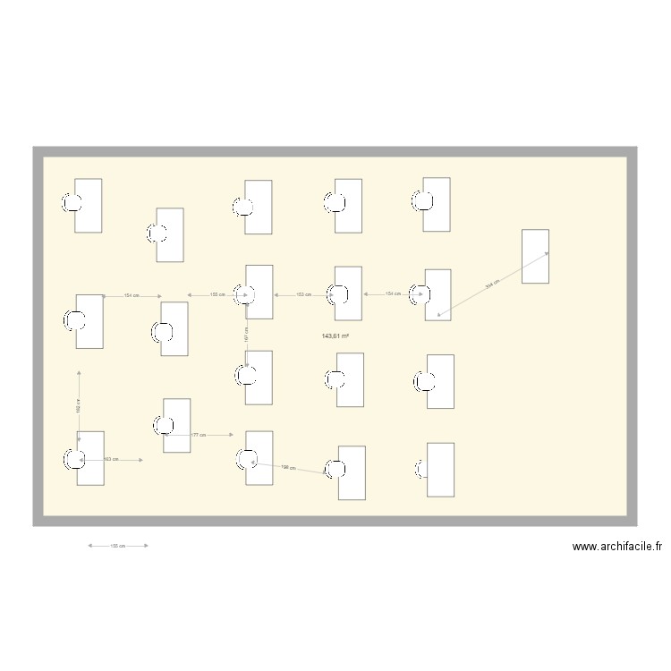 409  19  personnes 1m50. Plan de 0 pièce et 0 m2