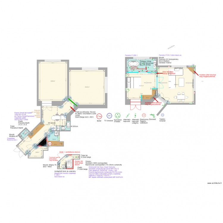 STOLLAR BELA Hongrois AMENAGEMENT FINAL 2 avec choix carrelage. Plan de 0 pièce et 0 m2