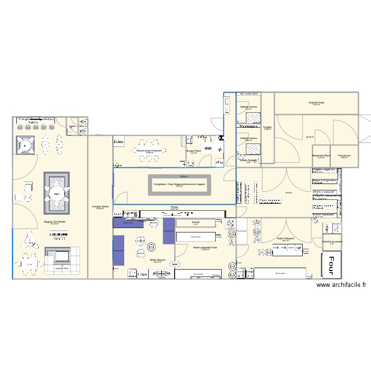 boulangerie . Plan de 0 pièce et 0 m2