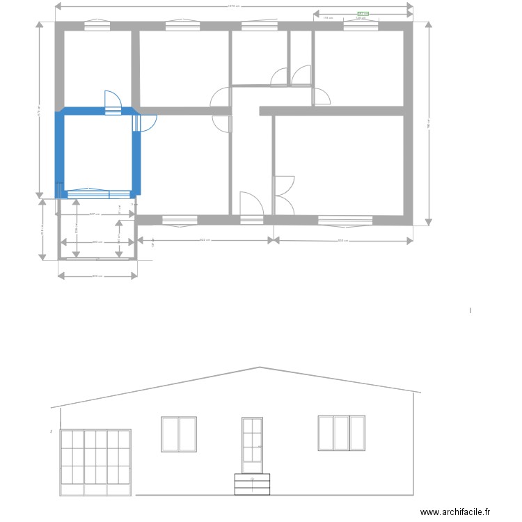 Pointis plan pieces. Plan de 7 pièces et 82 m2