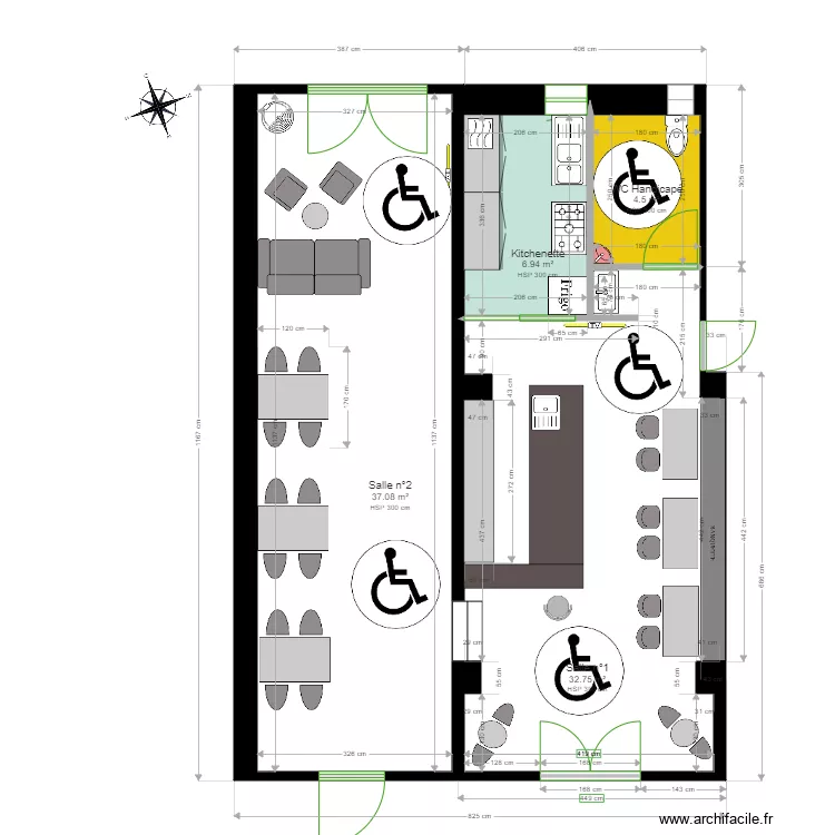 ATELIER ERP handicap&eacute;. Plan de 