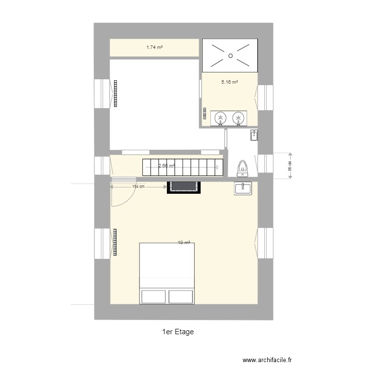 Electricite Radiateur 1er Etage. Plan de 0 pièce et 0 m2