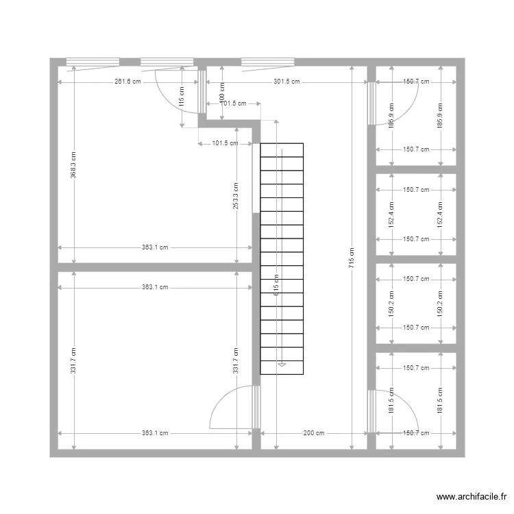 Eglise protestante Nimy. Plan de 