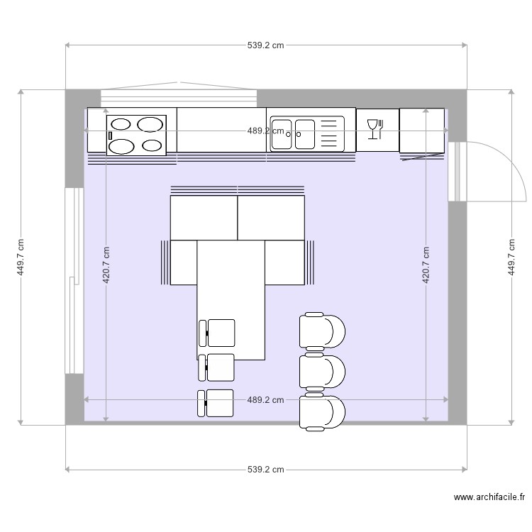 Cuisine. Plan de 0 pièce et 0 m2