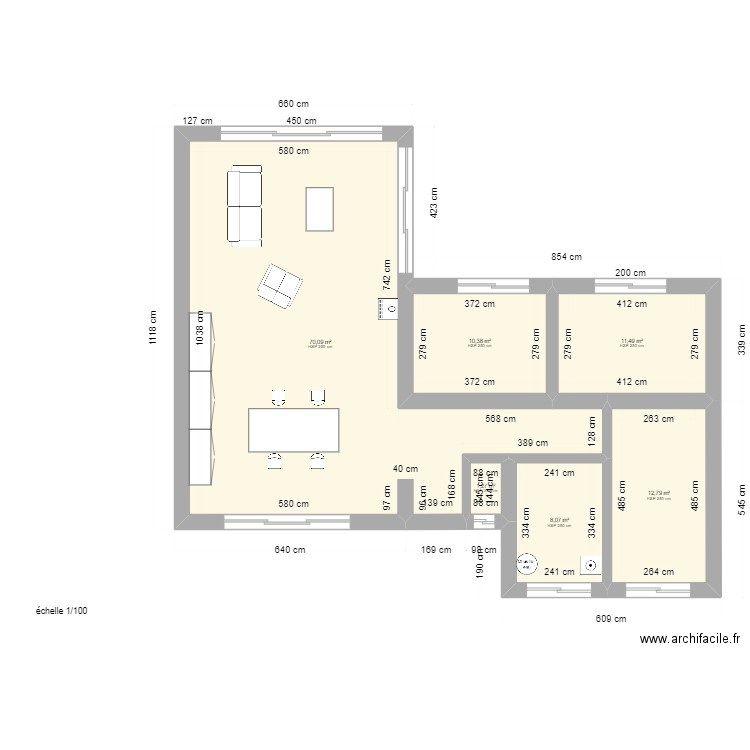 2023 07 20 permis 2 stella 14 . Plan de 6 pièces et 114 m2