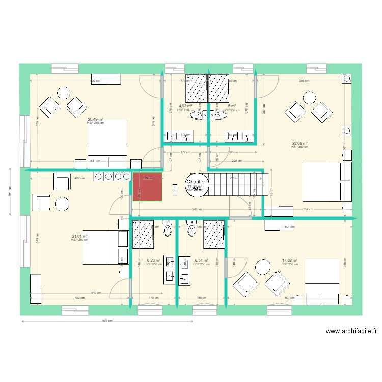 Caro modification Etage 3. Plan de 0 pièce et 0 m2