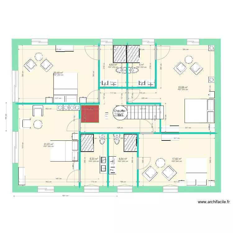 Caro modification Etage 3. Plan de 