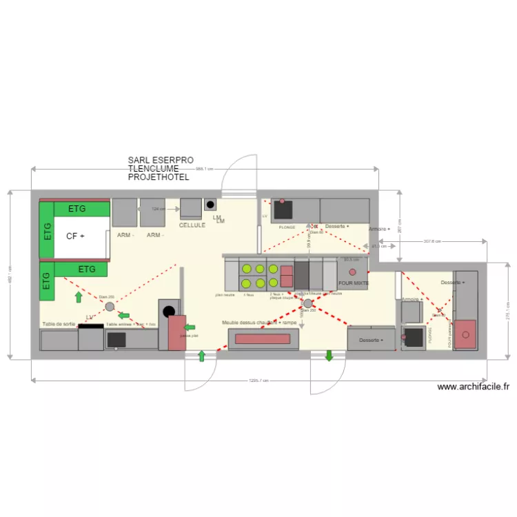 PROJET HOTEL modif2 implacement syphon. Plan de PROJET HOTEL modif2 implacement syphon. Plan de