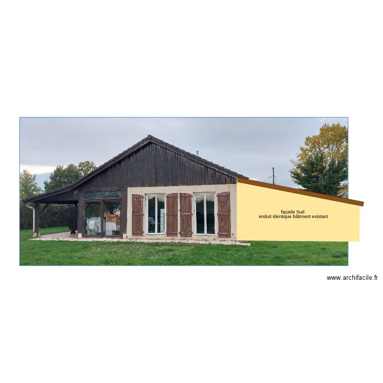 garage sud. Plan de 0 pièce et 0 m2