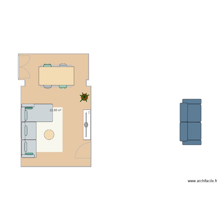 Corcelles Salon. Plan de 0 pièce et 0 m2