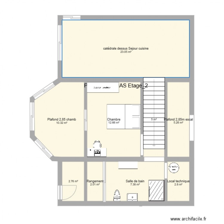 Portet DUMAS Etage2. Plan de 0 pièce et 0 m2