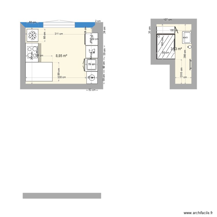 cuisine Edmond Biré. Plan de 0 pièce et 0 m2