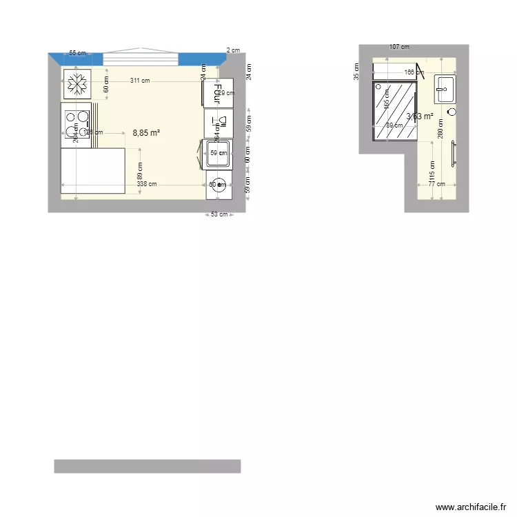 cuisine Edmond Bir&eacute;. Plan de 