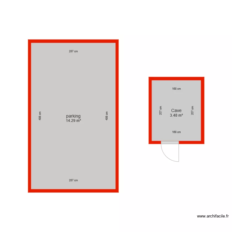 BI 6174 Annexe parking et cave. Plan de 