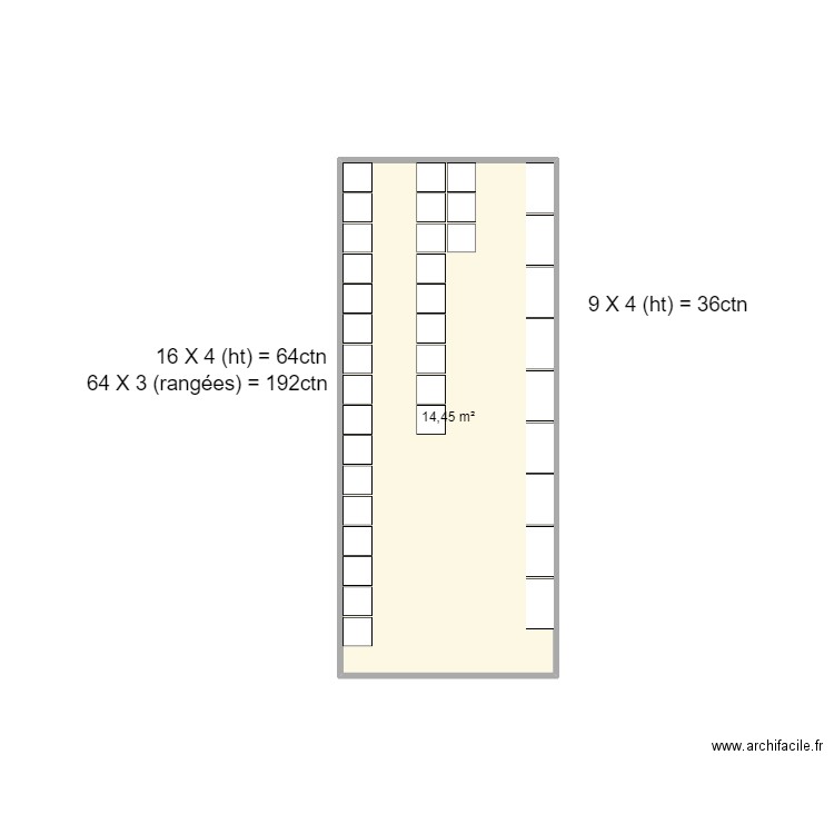 CTN DUCOS. Plan de 1 pièce et 14 m2