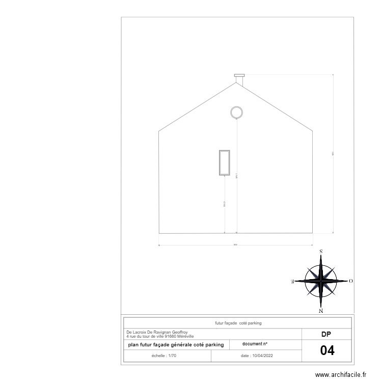 futur façade finale  coté Geoffroy . Plan de 0 pièce et 0 m2