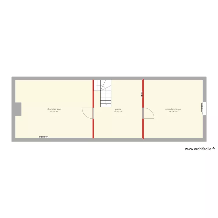 mannevillette etage. Plan de 
