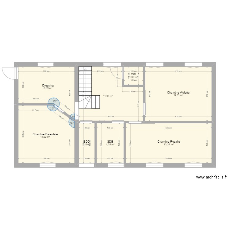 Electricité Maison 1er étage. Plan de 0 pièce et 0 m2