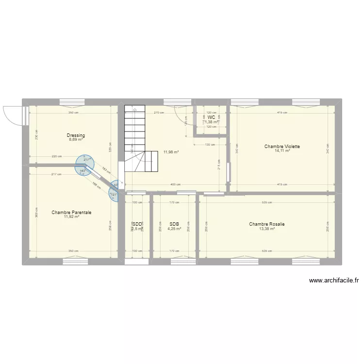 Electricit&eacute; Maison 1er &eacute;tage. Plan de 