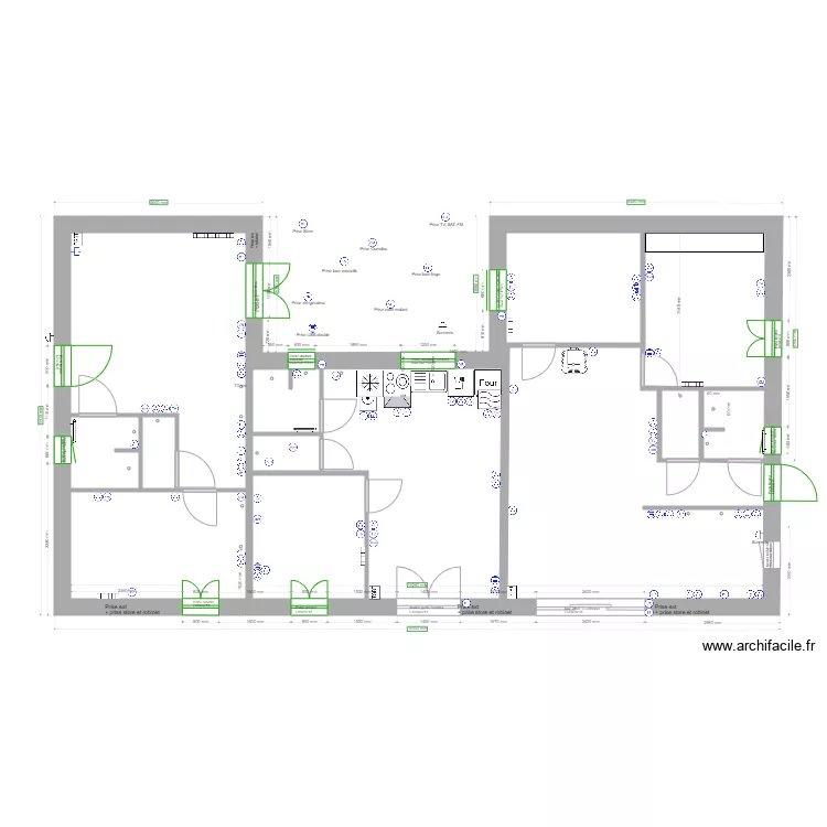 RESEAU PRISES ELECTRIQUE. Plan de 