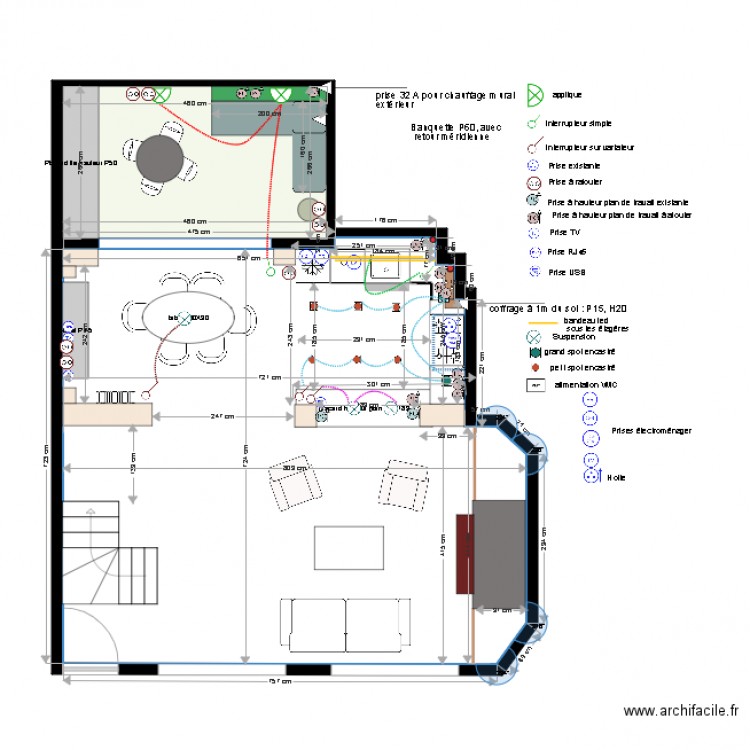 Projet plan électrique 14 02 18. Plan de 0 pièce et 0 m2