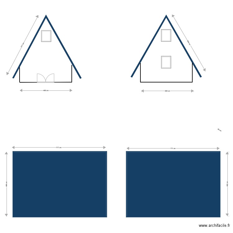 PCMI 5. Plan de 2 pièces et 71 m2