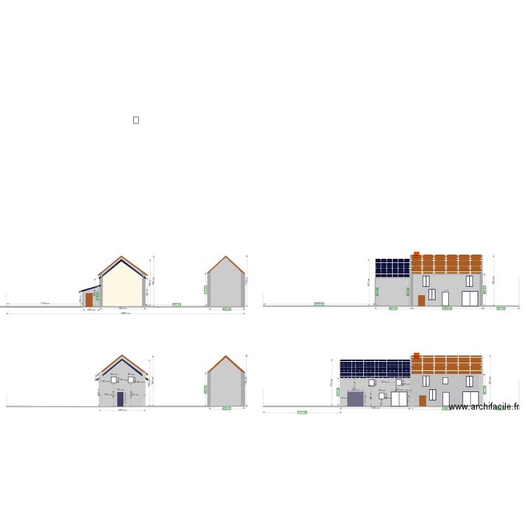 plan Façade ouest. Plan de 0 pièce et 0 m2