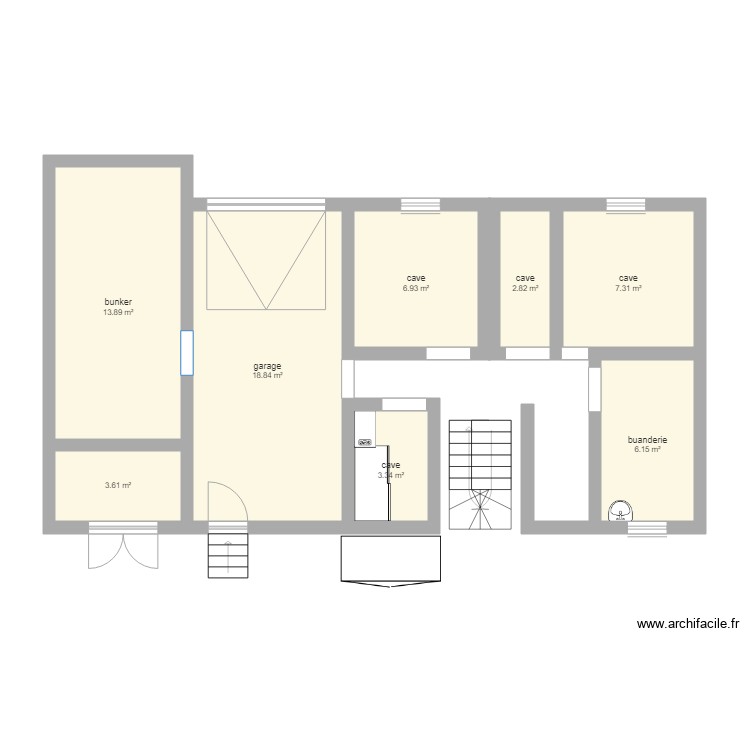 plan sous sol. Plan de 0 pièce et 0 m2