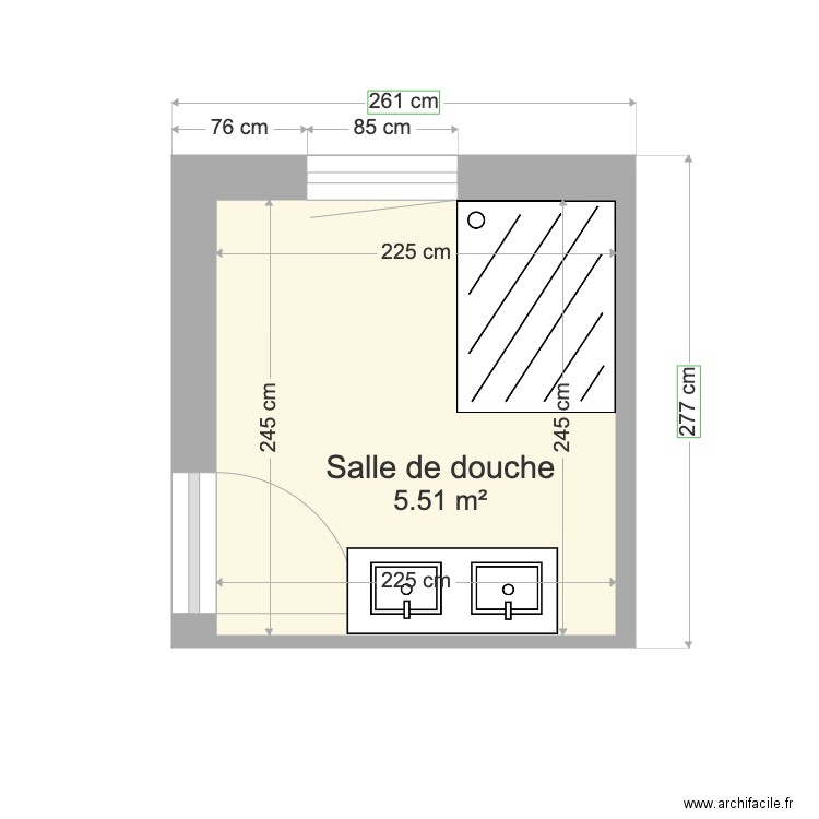 Douche 1er etage. Plan de 0 pièce et 0 m2