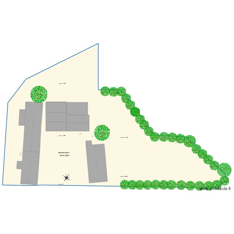 domaine actuel. Plan de 19 pièces et -465 m2