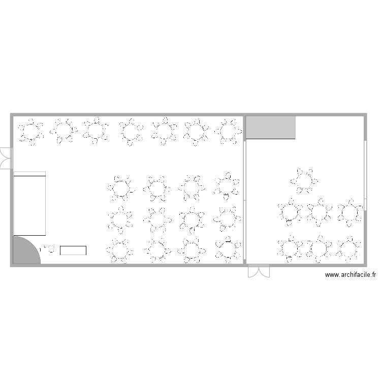 PLAN DE TABLE JULIE DAHAN. Plan de 2 pièces et 370 m2