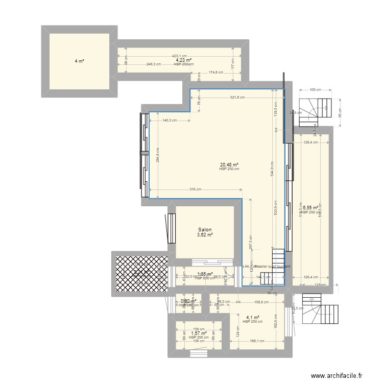 plan electricite 4. Plan de 10 pièces et 49 m2