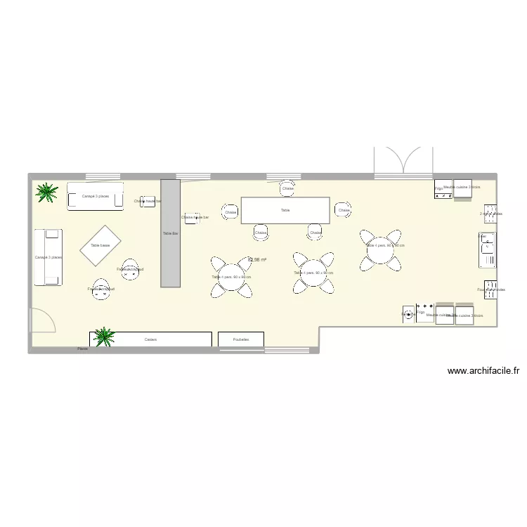 R&eacute;fectoire. Plan de 