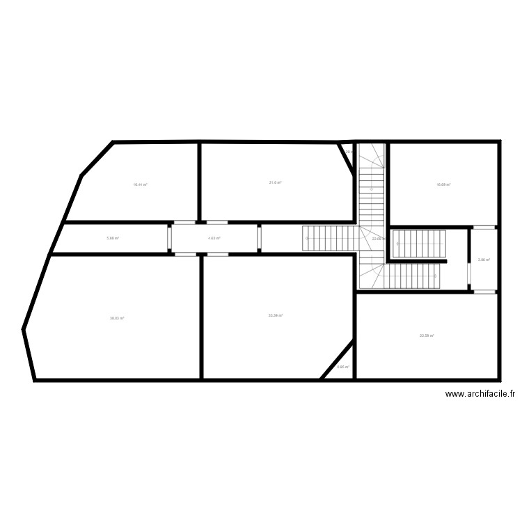 HOTEL 17 CHEMIN De  HALAGE ERAGNY. Plan de 12 pièces et 186 m2