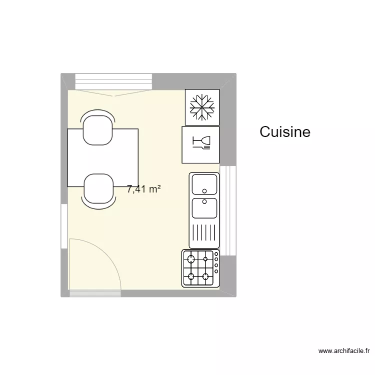 cuisine. Plan de 