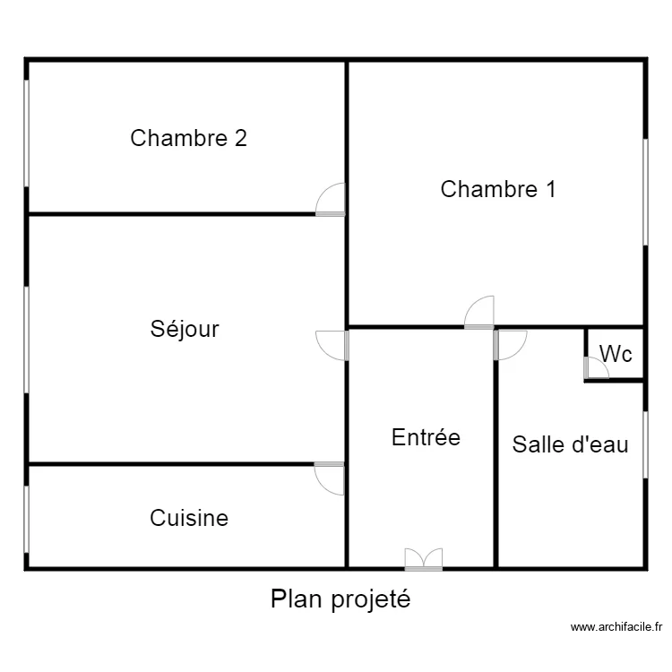 plan projet&eacute; pelletier. Plan de 