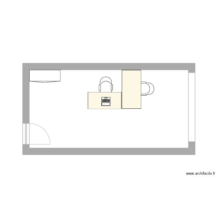 M ALIBAY PATEL Mairie VSG. Plan de 1 pièce et 18 m2