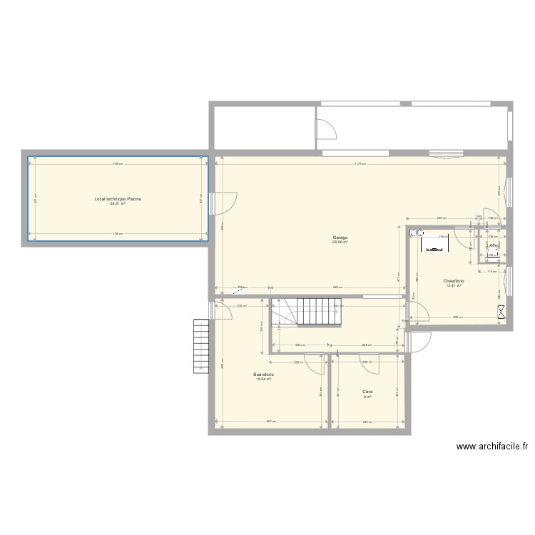 Plan RDC Bas Existant. Plan de 0 pièce et 0 m2