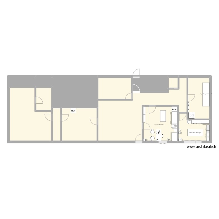 clinique vétérinaire. Plan de 0 pièce et 0 m2