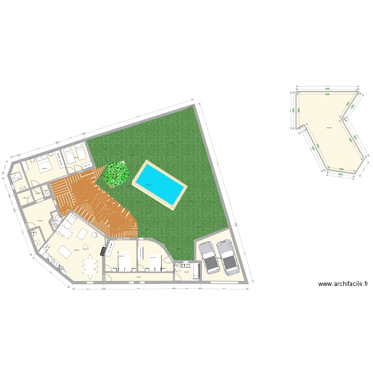 Ile de Ré new. Plan de 16 pièces et 408 m2