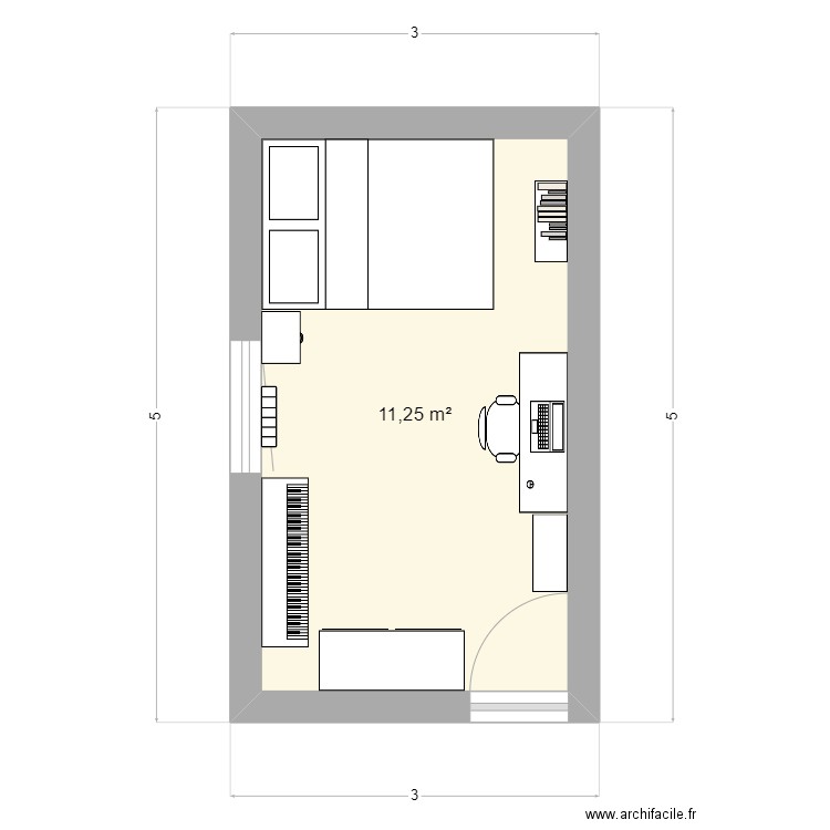 chambre 2. Plan de 0 pièce et 0 m2